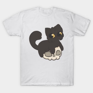 Black cat on a skull T-Shirt